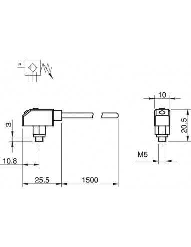 0110358 Vacuum switch M5 PNP NC/NO
